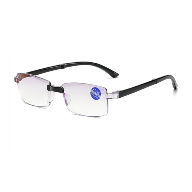 Rezanje Anti Modra Svetloba Rimless Zložljiva Postopno Obravnavi Očala Moški Ženske Ultralahkimi, Zložljive Multifokalna Očala Presbyopic