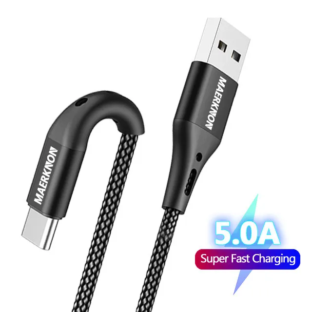 5A USB Tip C Kabel Hitro Polnjenje Žice za Samsung Galaxy S9 S10 Plus Xiaomi mi9 Mobilni Telefon Huawei USB-C Tip-C Polnilnik, Kabel