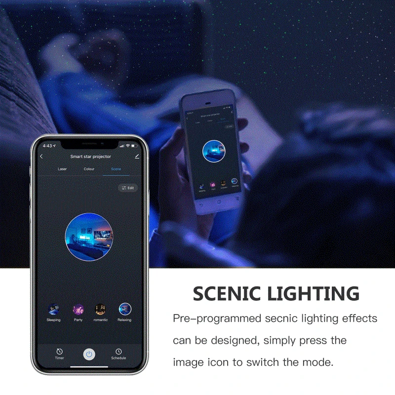 Tuya Smart Galaxy Projektor Noč Svetlobe LED Zvezdnato Star Nebo Projektor Svetlobe Spalnica Noč Svetlobne Božično Dekoracijo Darilo