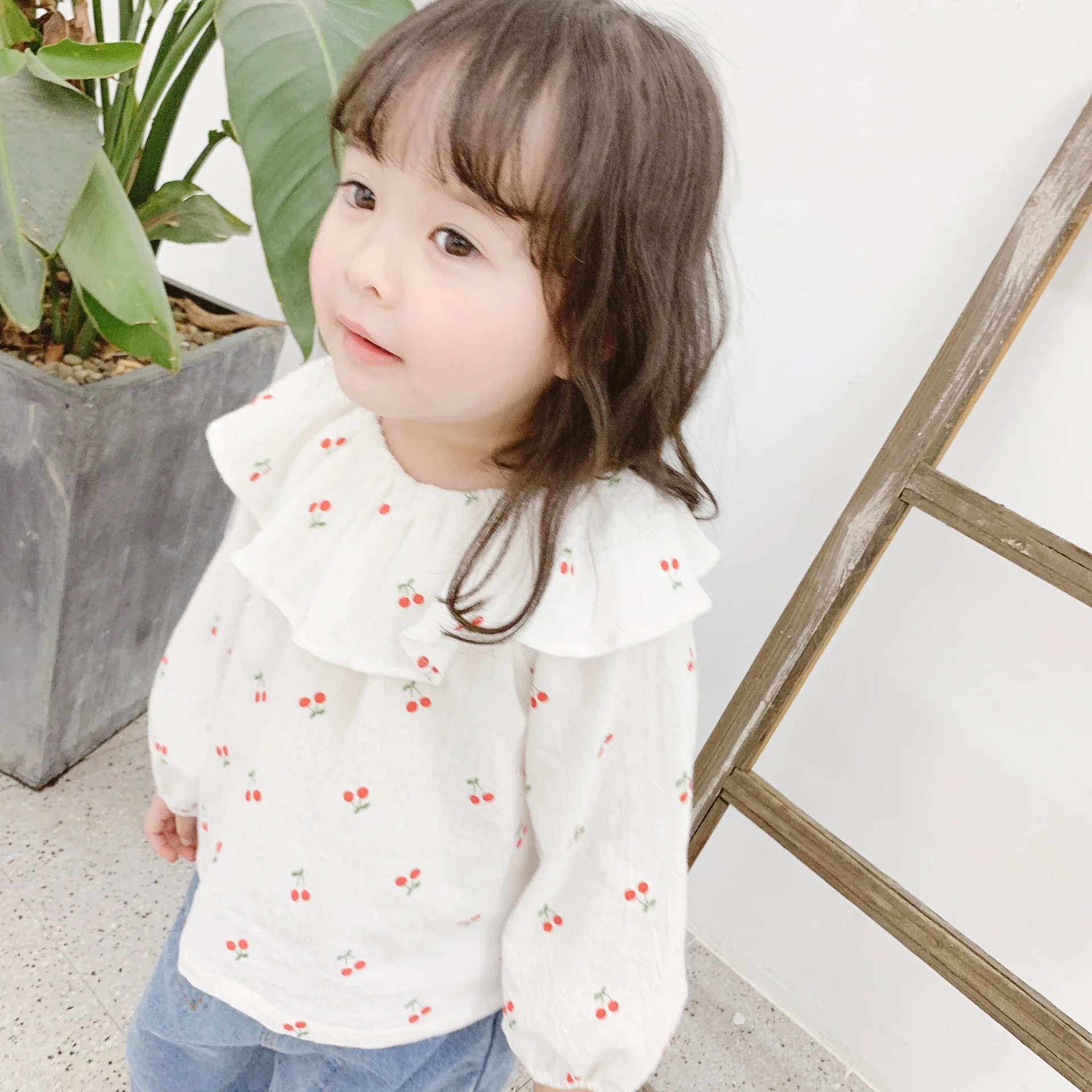 Baby Dekleta Srajce Moda korejski Tiskanja Dolge Rokave Vrhovi za Dekle, Otroci, Oblačila, 2020 Pomlad Jesen Malčke Baby Majica Otrok Tees