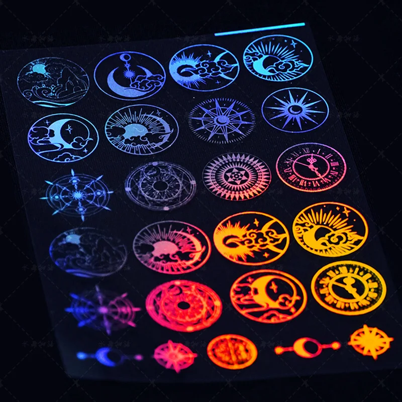Mavrična Materialov za Smolo Nakit Dekoracijo DIY Shaker Plesni Stvari angleške Besede Čarobni Krog Kawaii Nadevi Laser Color
