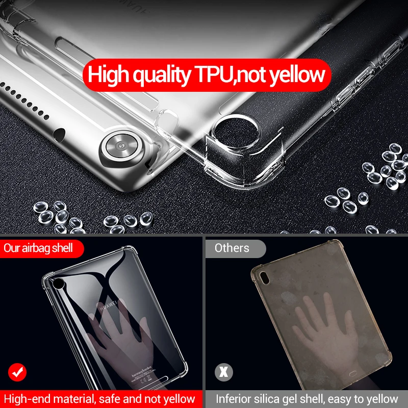 Shockproof Silikona Primeru Huawei MediaPad T3 7.0 3G BG2-U03 BG2-U01 Prozorno Gumo, zračna Blazina Prilagodljiv Odbijača + Kaljeno Steklo
