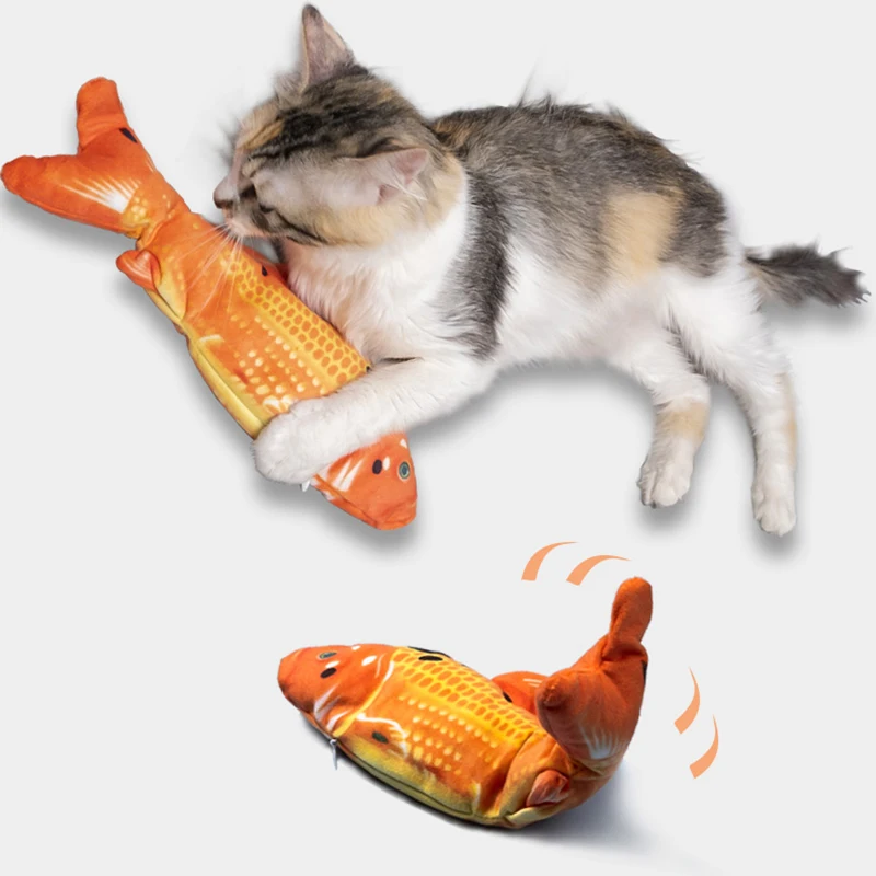 Smešno Električne Igrače Mačke Simulacije Ples Z Glasbo USB Polnilne Skoki Ribe Z LED Pisane Luči Interaktivne Igrače Mačke