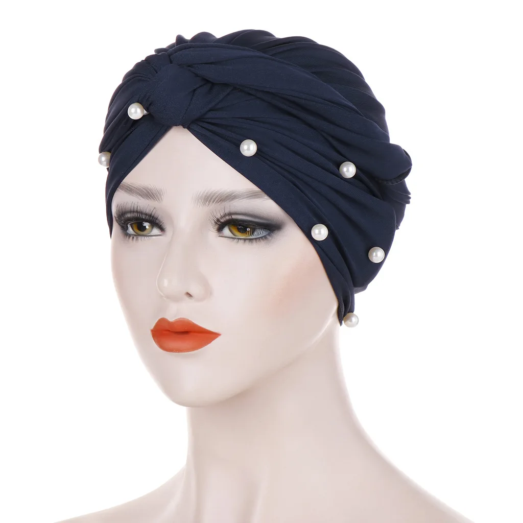 2021 pomlad moda novi all-tekmo turban skp Baotou skp Muslimanskih high-end pearl turban skp White pearl Baotou skp Hidžab