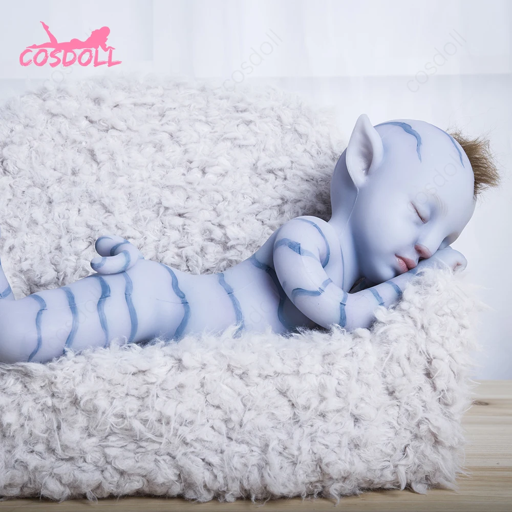 COSDOLL bonecas prerojeni 45 cm Silikona Stroj zgodnje izobraževanje Modra Otroške Igrače Otroci Igrače Rodi Punčko bebe rodi Punčko #00