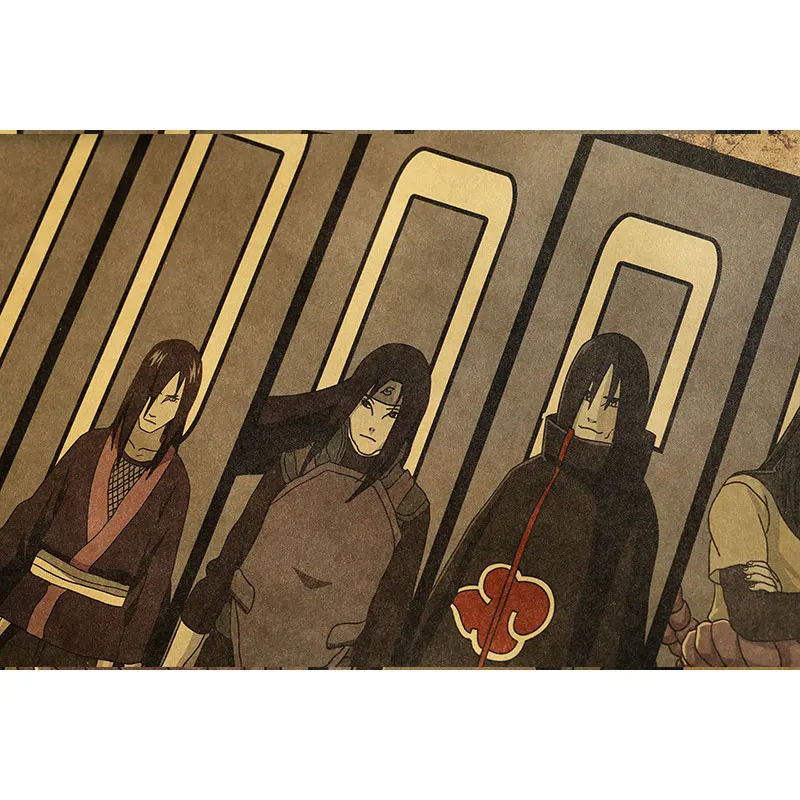 Ninja Anime Znakov Oshe Maru Risanka Rast Počitnice Darila Retro Kraft Papir Natisniti Plakat Doma Dekor Slikarstvo Stenske Nalepke