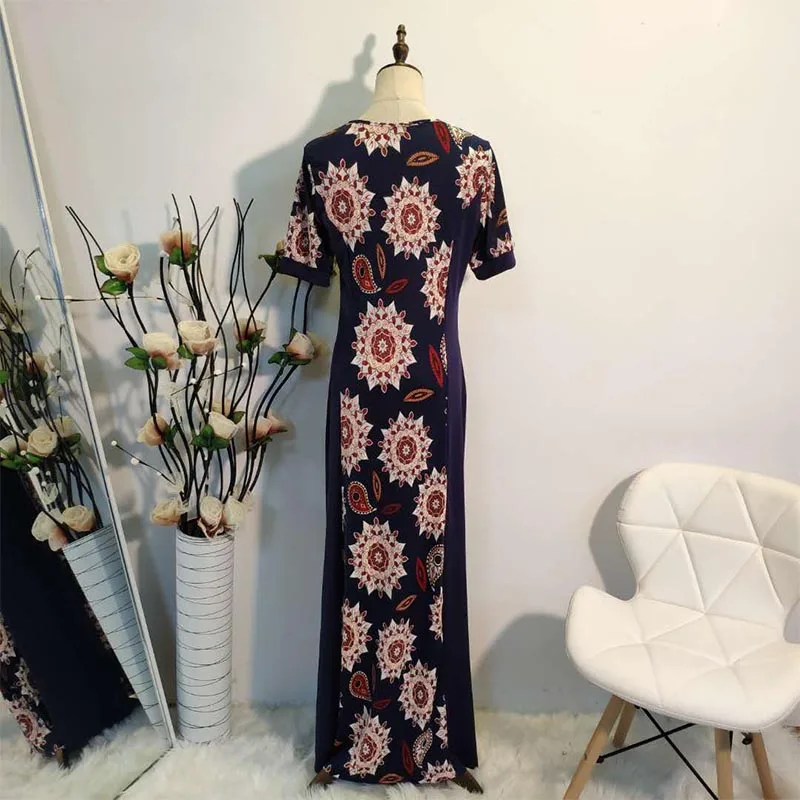 2020 Žensk Poletje Nov Slog Bohemian Modni Tisk, Šivanje Obleko Islamske Turčiji Dolgo Krilo Dubaj Bližnjem Vzhodu Moda za Ženske
