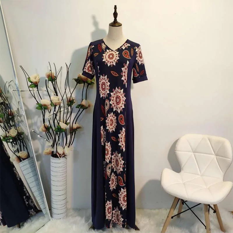 2020 Žensk Poletje Nov Slog Bohemian Modni Tisk, Šivanje Obleko Islamske Turčiji Dolgo Krilo Dubaj Bližnjem Vzhodu Moda za Ženske