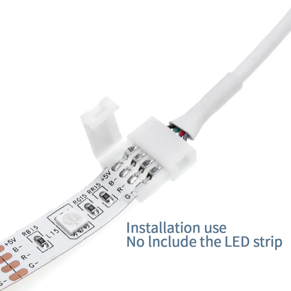 Priključek za RGB LED Trak 4 Pin Brezplačno Varjenje 10 mm Ženski Adapter za 5050 LED Trak Svetlobe 5pcs