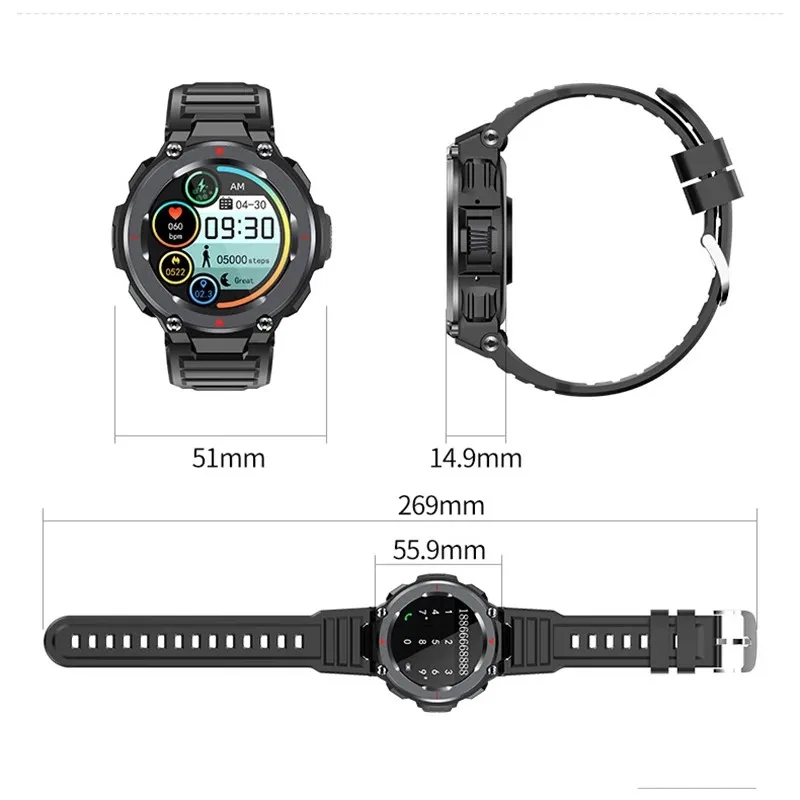 S25 Pametno Gledati Moške 2021 Bluetooth Klic brez Povezave Glasbe IP67 400MAH Bitje Spremljanje Športnih GTS Smartwatch za Android IOS