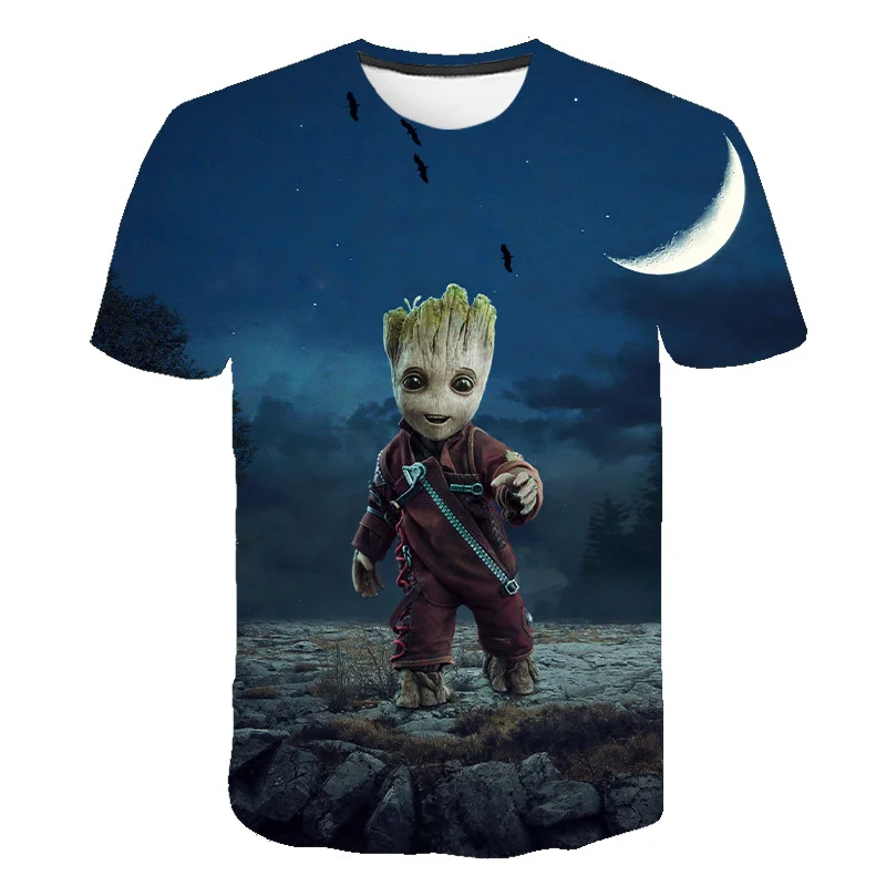 2021 nove modne moške in ženske 3D natisnjena kratka sleeved majica s kratkimi rokavi Superheroj Groot Paznik Galaxy Film T-shirt S-6XL