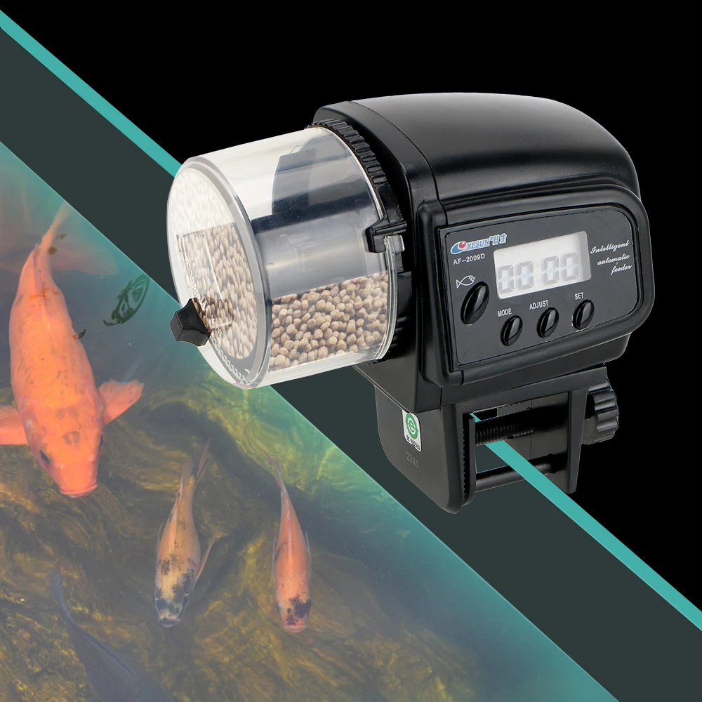Akvarijske Ribe, Napajalni s Samosprožilcem, Hranjenje Razpršilnik LCD-Zaslon za Aquarium Fish Tank Samodejni Podajalniki 100 ML Samodejno Ribe Podajalnik
