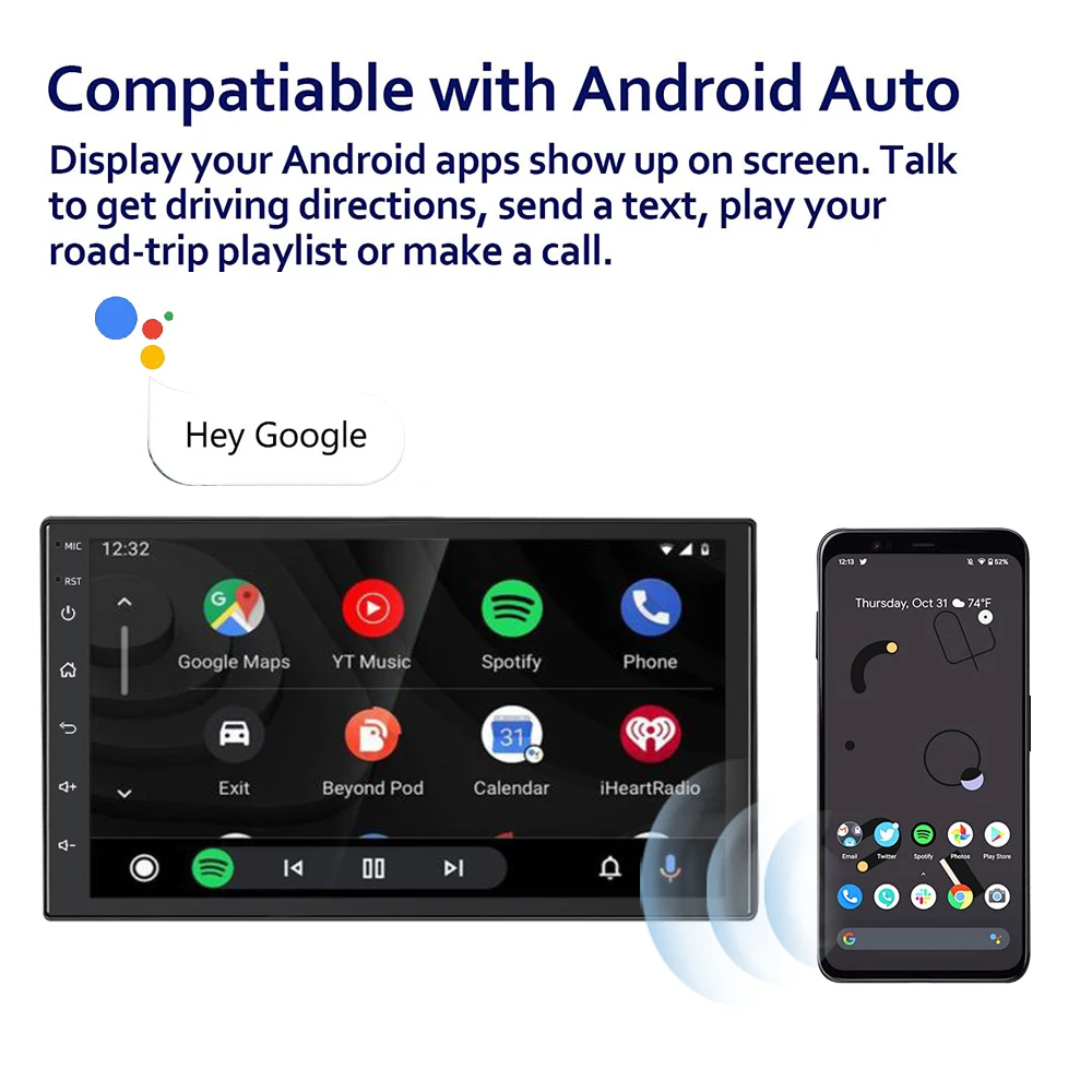 JMANCE avto radio 1 din android 10 Carplay 7 Palčni Nastavljiv Zaslon BT 5.0 autoradio Multimedijski Predvajalnik, 8 core GPS Navigacija
