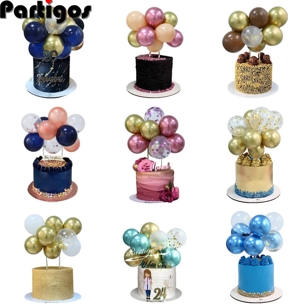 10pcs 5 Palčni Kovinski Balon Torto Pokrivalo Oblak Oblike Konfeti Baloni Za Rojstni dan, Poroko, Stranka Dekor Baby Tuš Doma Dobave