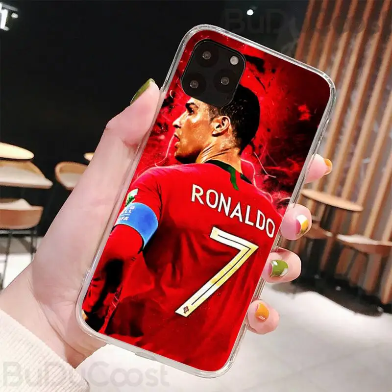 Cristiano Ronaldo CR7 Primeru Telefon za iPhone 8 7 6 6S Plus X 5S SE 2020 XR 11 pro XS MAX 12 12Mini