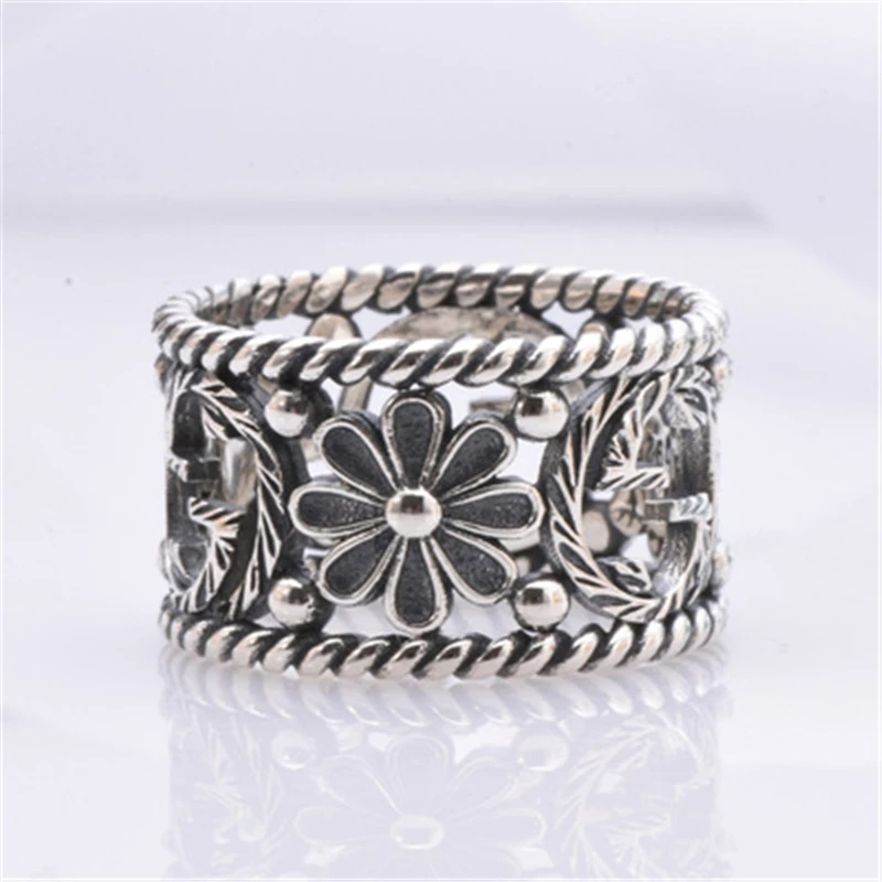 925 sterling srebro nove vroče prodaje turkizen prstan, classic logotip čar prvotno nakit, darilo za punco