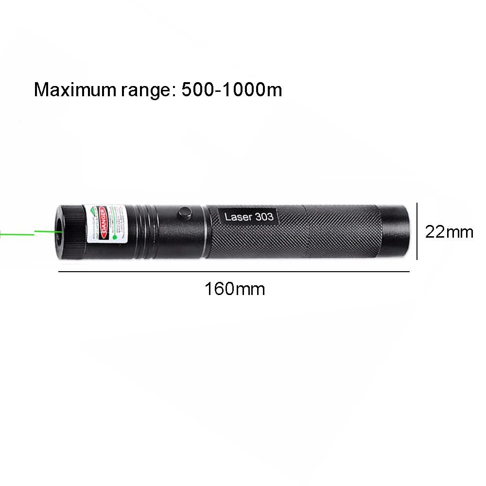 303 Zeleni Laser Pero Taktično Pogled Laserja Visoke Moči Glare Zunanja Svetilka Strokovno Potovanje Kazalnik Lov Laserska Naprava