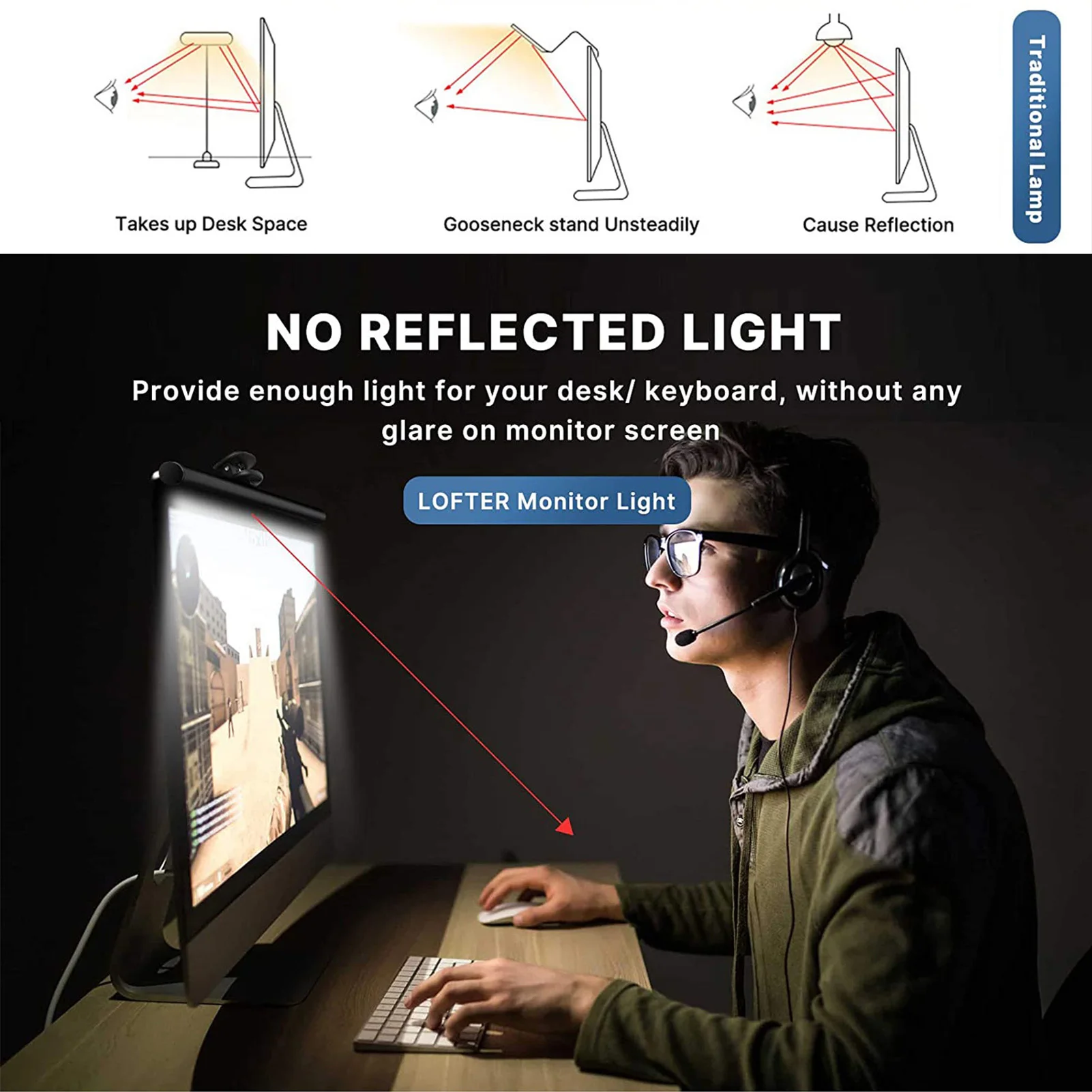 LED Svetloba, možnost zatemnitve USB Namizne Svetilke Monitor Prenosnik zaslonski lightbar LED Namizni namizne Svetilke Zaščito za Oči Lučka za Branje
