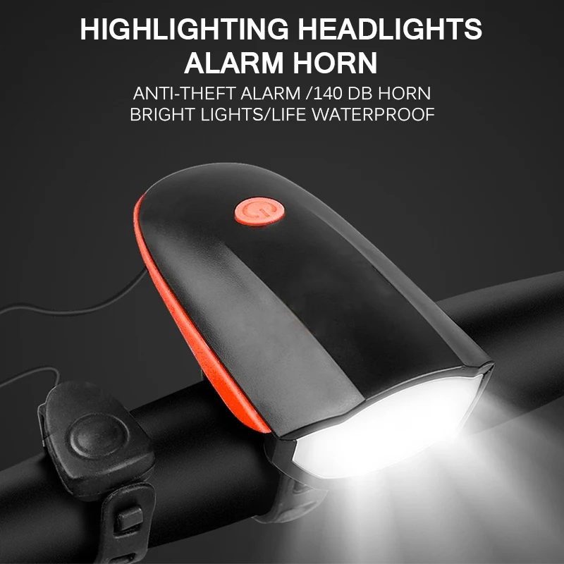Izposoja Svetlobe USB Polnilne Kolesarjenje Rog Light 3 Načini Večnamensko Trajne Nepremočljiva Zunanji Kolesarski Varnostni Dodatki