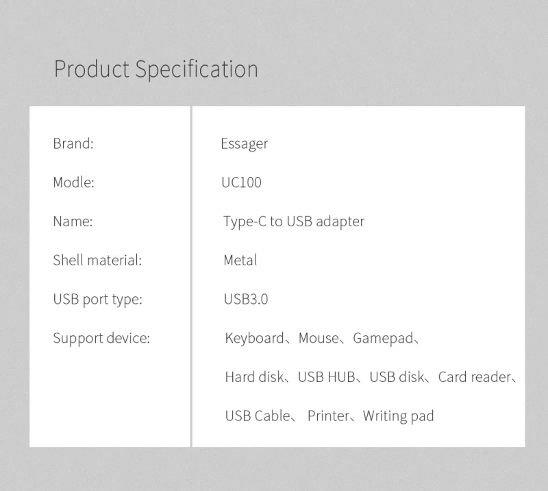 UK Essager USB Tip C OTG Pro 6t USBC Priključek Tip-C, USB 3.0, OTG W4 Pretvorniki