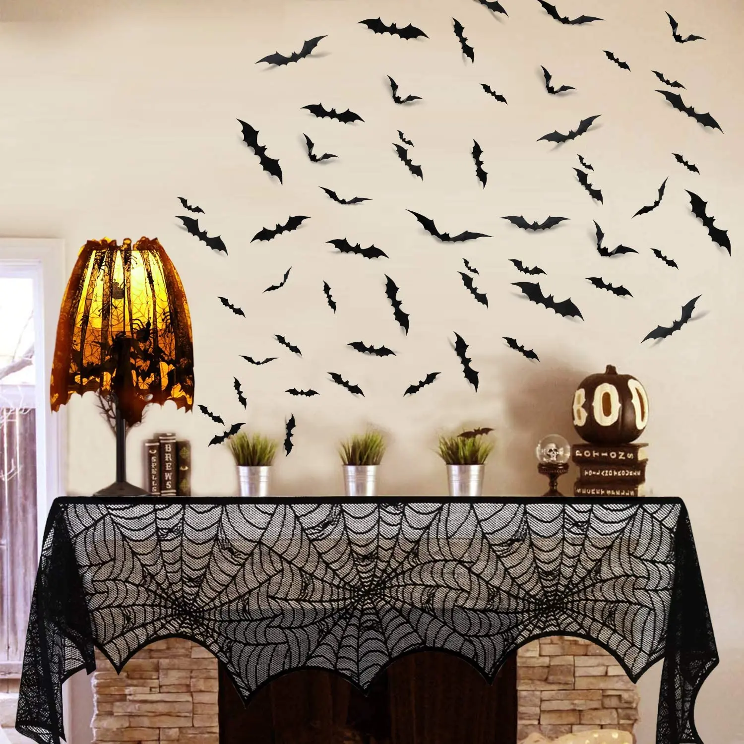 Halloween Party Material PVC 3D Dekoracijo Realistična Grozljivka Bat vinilna Nalepka DIY Halloween Doma Notranje zadeve za Otroke