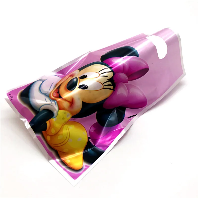 Dekleta Korist Disney Minnie Miško 6pcs Gand Dogodek za Enkratno uporabo Sladkarije, Prigrizki Vrečko Otrok Rojstni dan Risanka Plastično Vrečko Darilo Plen Vrečko