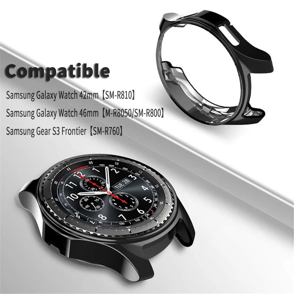 Zaslon Patron Pokrovček za Samsung Galaxy Watch 46mm 42mm Primeru S3 Soft TPU Odbijača Pribor M-R8050/SM-R800/SM-R810/SM-R760