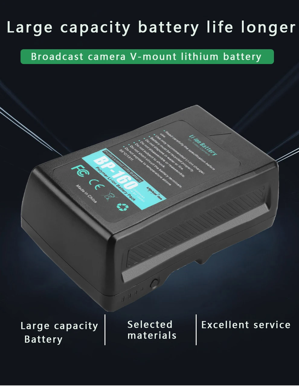 14.8 V BP-130 / BP-160 PROTI Gori Li-ionske Baterije za LED bliskavico svetlobe video Kamere za fotoaparat Sony BP baterija