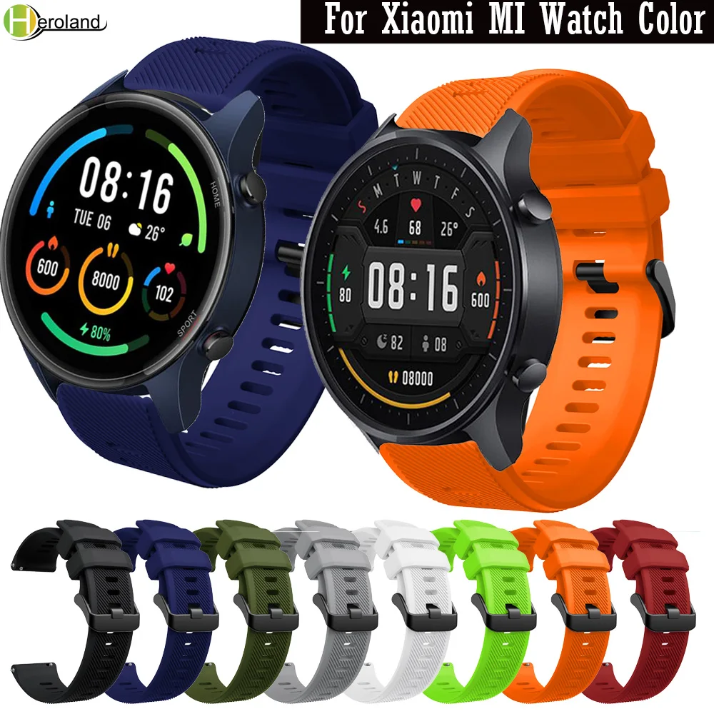 Zapestnica WatchStrap Za Xiaomi MI Gledam Barvo Smartwatch Mehki Silikonski 22 MM Watchband Za huami Amazfit Stratos 2 2S pasu Trak