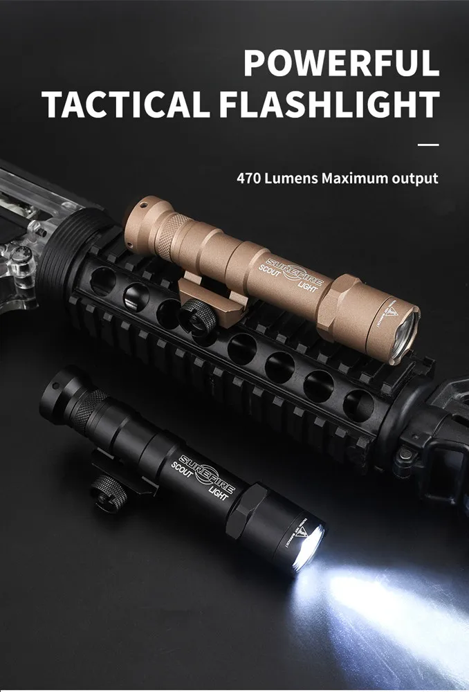 Airsoft Taktično M300/M600 M600C Armas Scout Lahka Svetilka LED 280/340lumes Prostem Lovska Puška Orožje Svetilka