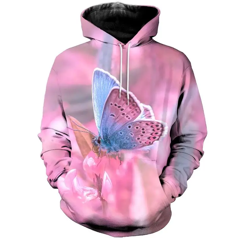 Beautiful Butterfly 3D Tiskanja Hoodie Moški Ženske Zadrgo Puloverju Majica Priložnostne Spolne Jakno Slog-B-66335