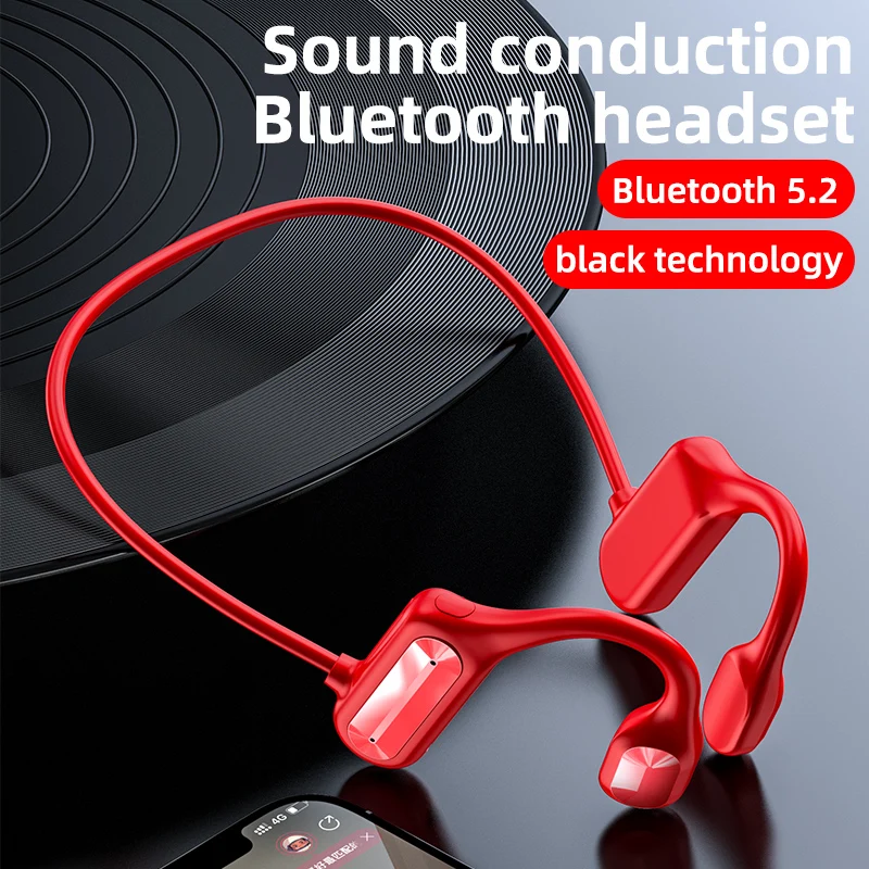 Kostno Prevodnost Slušalke Bluetooth brezžične Športne Slušalke IP56 Stereo Slušalke za prostoročno telefoniranje z mikrofonom Za Vožnjo
