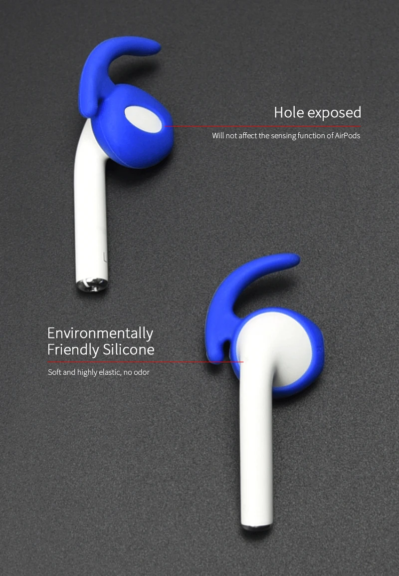 1 Kos Mehki Silikonski Zaščitni Earhooks Za Airpods Anti-Slip Držalo Za Uho Slušalke Imetniki Kritje Velja Za Airpods Uho Brsti Slušalke