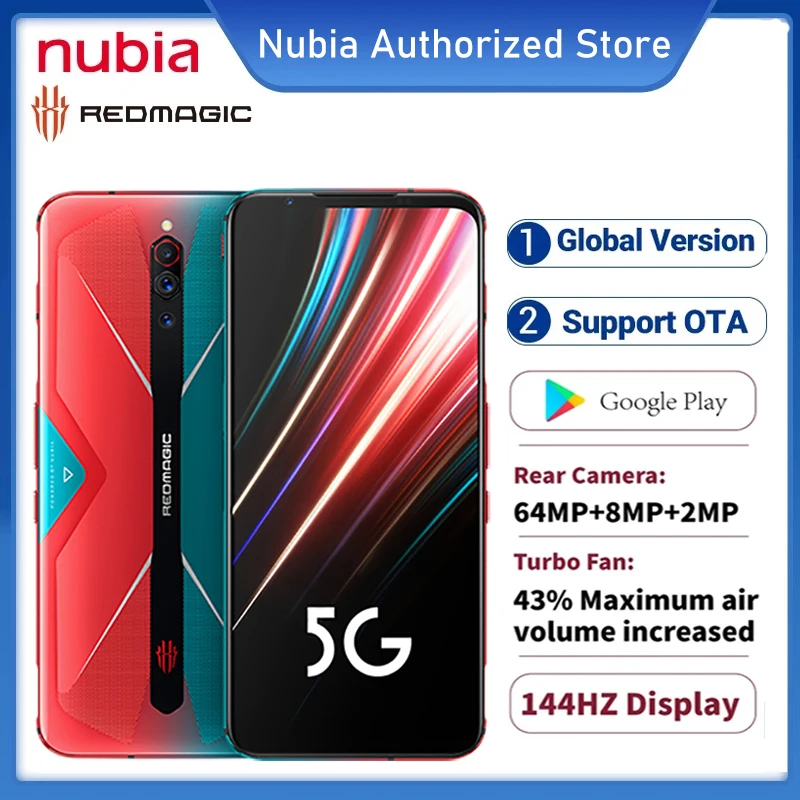 Globalna Različica ZTE Nubia Rdeče čarobno 5S 5G Gaming telefon 6.65