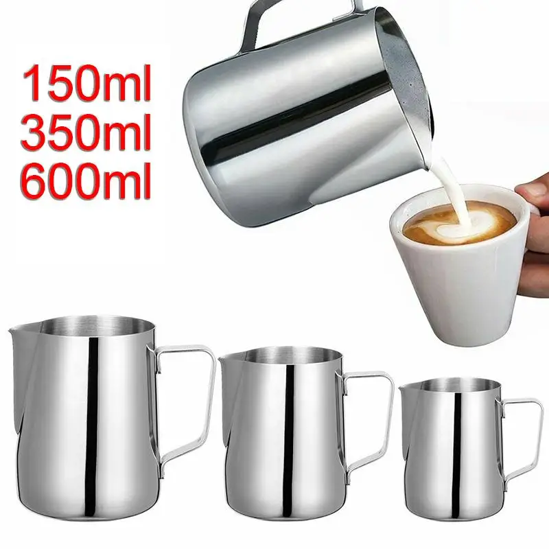 150/350/600ml iz Nerjavečega Jekla Penjenje Paro Vrč Garland Skodelice za Espresso Kavo, Kavo, Mleko Frother in Kavo Latte