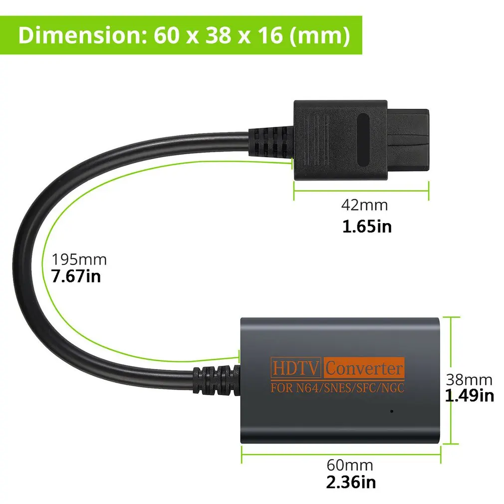 Za NGC/SNES/N64 Na HDMI Pretvornik Napajalnik Za Nintend 64 Za GameCube Plug And Play Polno Digitalno Kabelsko