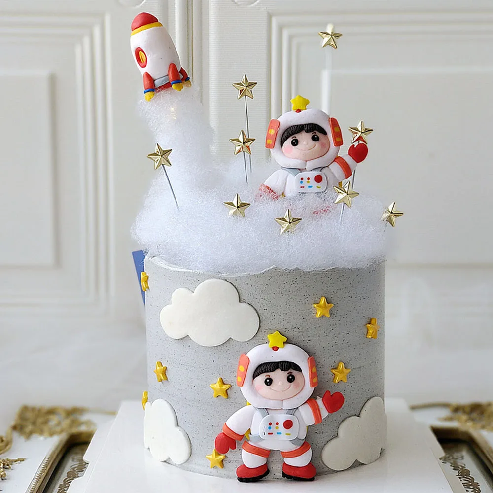 Vesolje, Zvezde, Astronavt Raketa Torto Pokrivalo Otroci Srečni Rojstni Dan Torta Pokrivalo Za Zabavo Dekoracijo Sladica Lepo Darila
