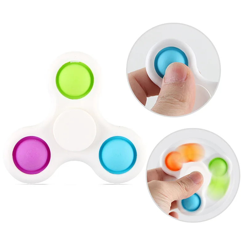Novo Odraslih Silikonski Tlaka Fidget Preprost Jamico Igrača Keychain Otroci Multicolor Antistress Strani Senzorično Igrače Dropshipping