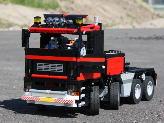 Tehnologija gradnik moc-0239 8 * 4 Smetišče Tovornjak Priklopnika Prikolico daljinski upravljalnik sestavljanja toy model fant je darilo za rojstni dan