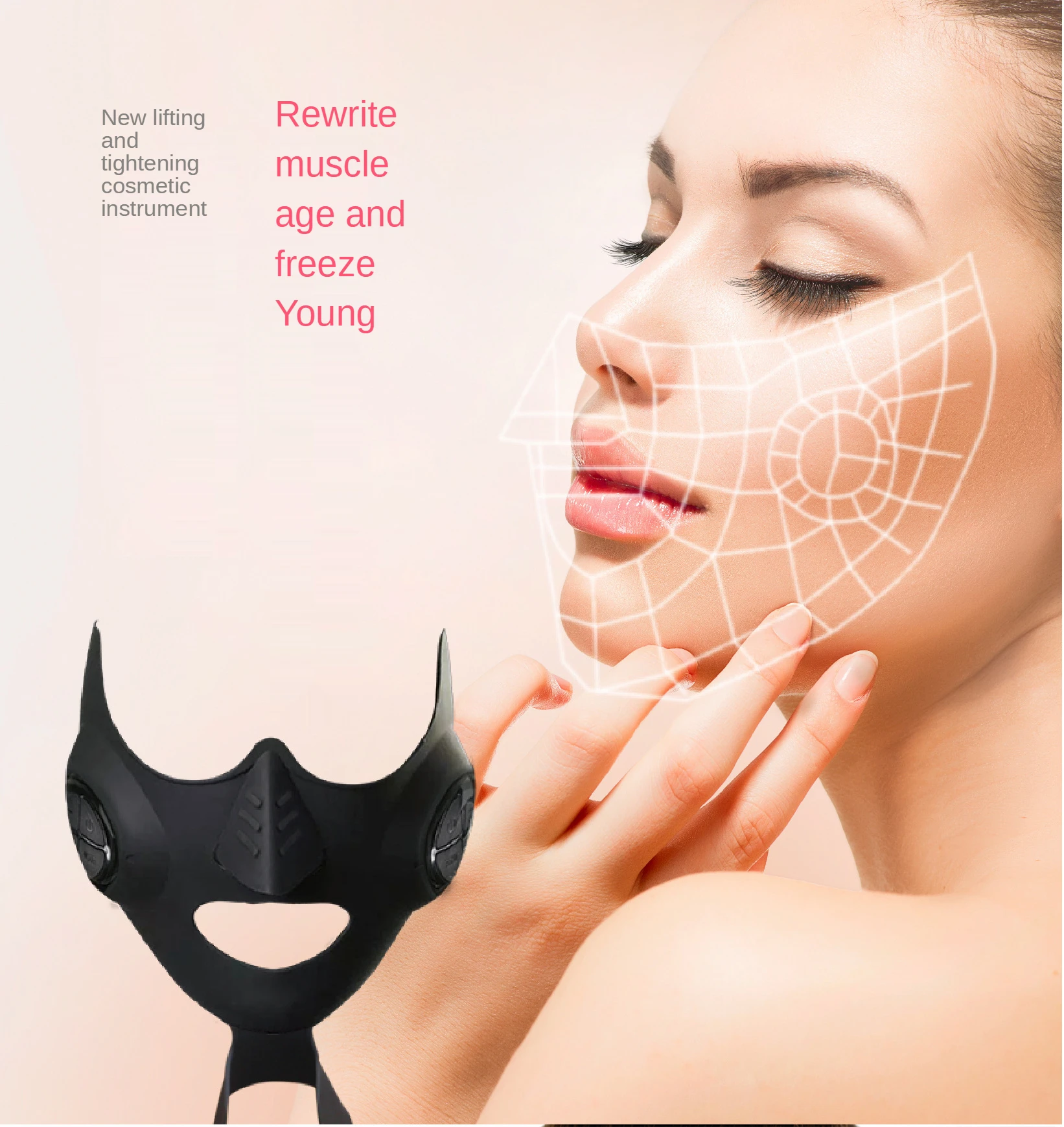 Brezplačna dostava V obraz massager obrazno masko, oblikovanje, lepoto instrument tanke plastične obraza instrument face-lifting instrument