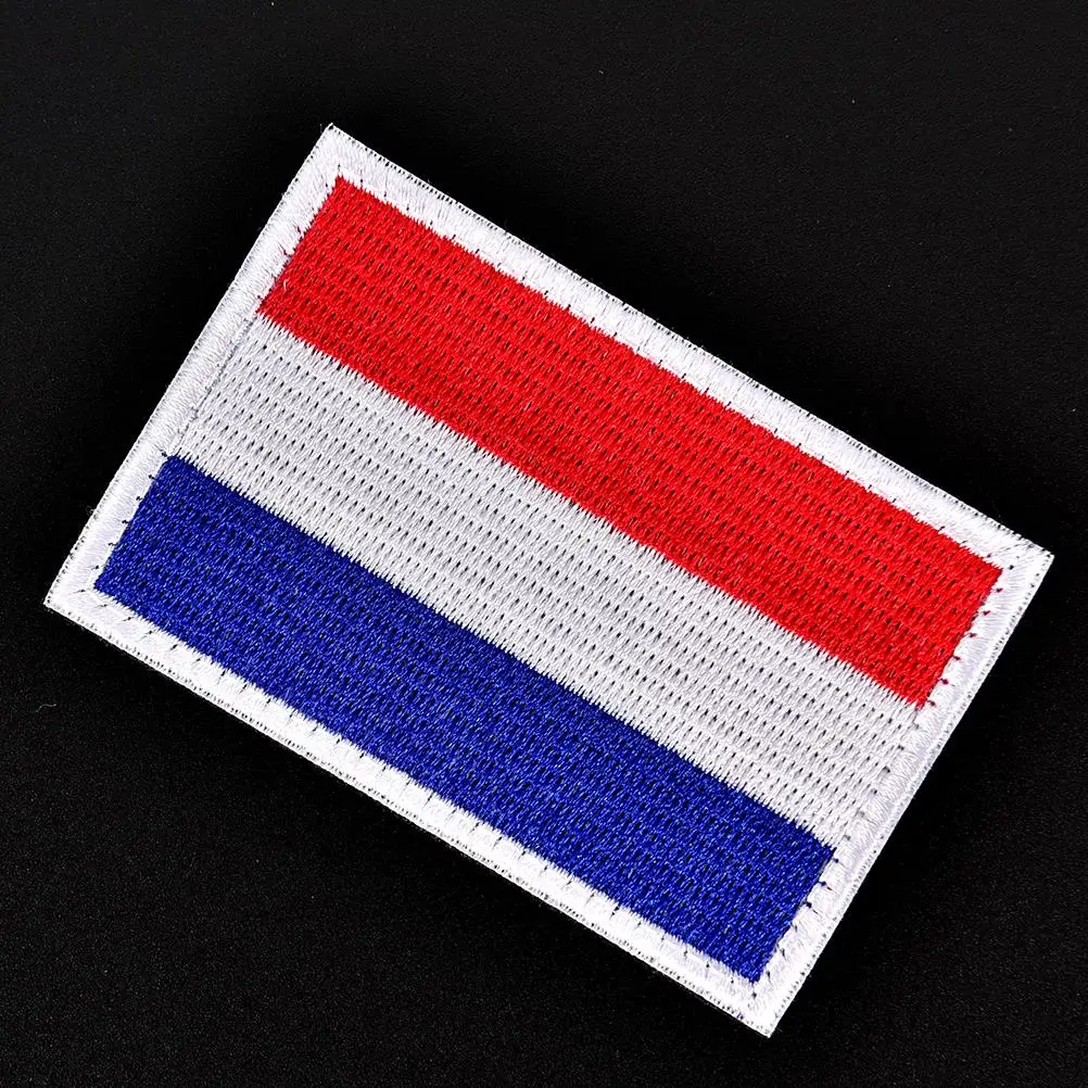 Novo 1pc Nizozemska Nacionalna Zastava Taktično Vezenega Obliži Oblačila Skp Značko Obliži Zapestnica nizozemski Holland Aplicirano Obliži