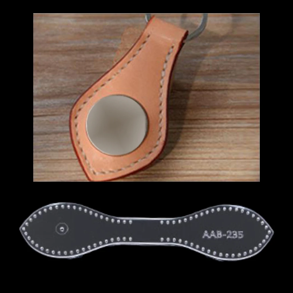 1 Nastavite Jasno DIY Akril Predloge Leathercraft Orodje Seti za quilting ali izdelavo Ročno izdelanih Usnjenih Keychain Usnje Obrti