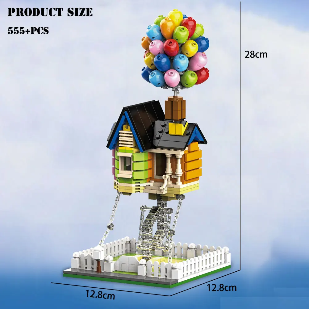 BZDA Laputa Grad V Nebo Balon Hiša, ki Plujejo pod hišo Anti-Gravitacije gradniki Ravnovesje Fizike Model Opeke Igrače Za Darilo