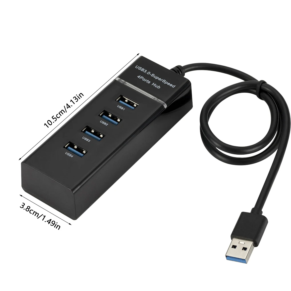 USB3.0 Extender Multi-Port USB 1 do 4 Kabel Adapter za Prenosnik Hub Razširitveni Postaji 4-Port Hub z 5Gbps Hitrost Prenosa Podatkov