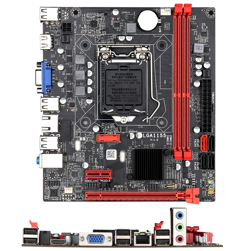 Placa mae 1155 ddr3 matične plošče B75 Motherboard LGA 1155 DDR3 RAM za Intel I3 I5, I7 CPU Xeon Mianboard USB 3.0, SATA III
