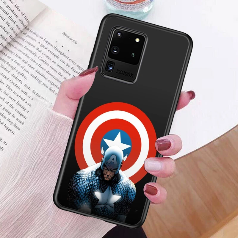 Captain America Shield Za Samsung Note 20 10 8 9 M02 M31 S M60S M40 M30 M20 M21 M10S F62 M62 M01 Ultra Pro Plus Primeru Telefon