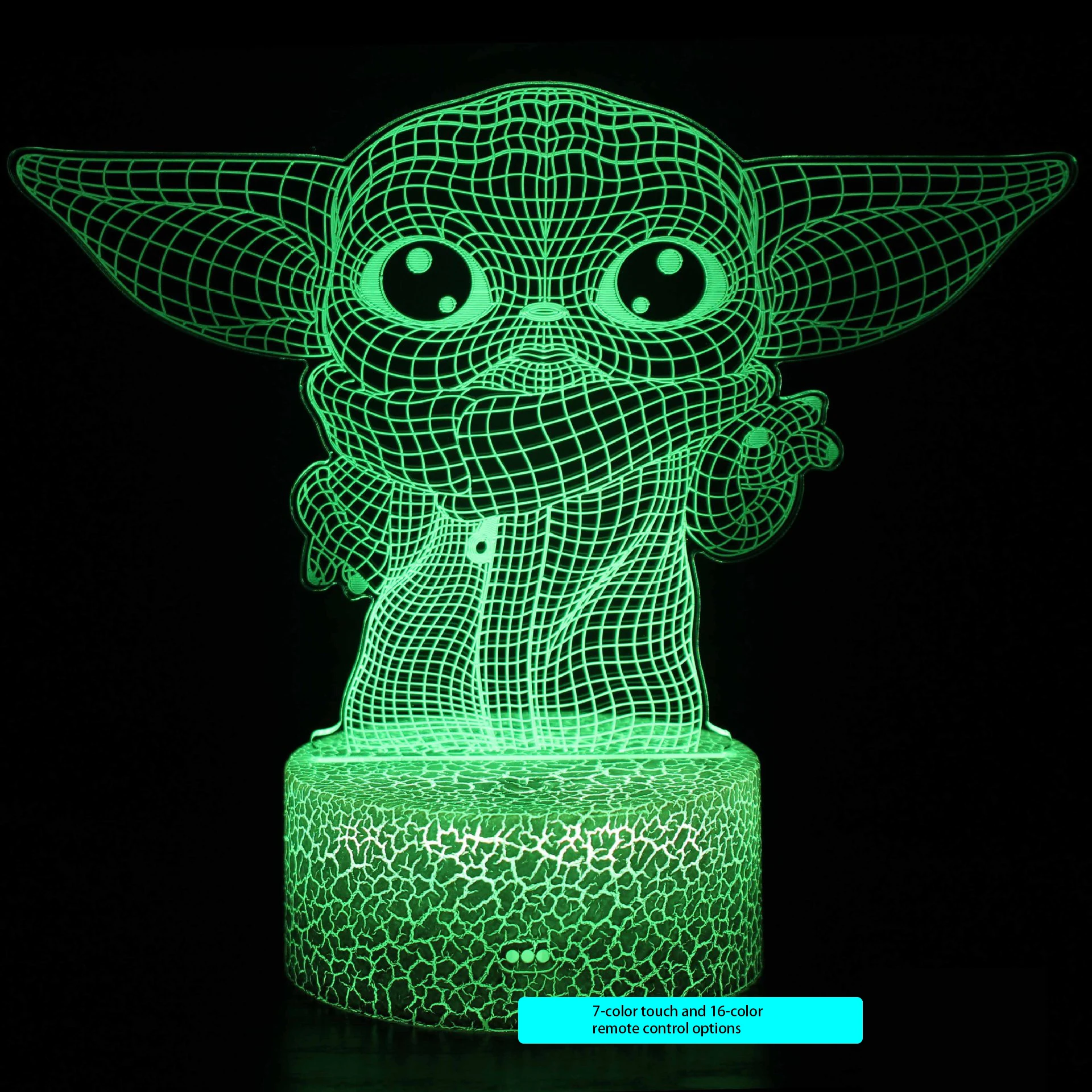 DISNEY LED svetloba night Star wars Šiv 3D vizualni stereo svetlobo dotik namizne svetilke 16color daljinsko upravljanje podatkovnega kabla USB je baterija dvojno purpo