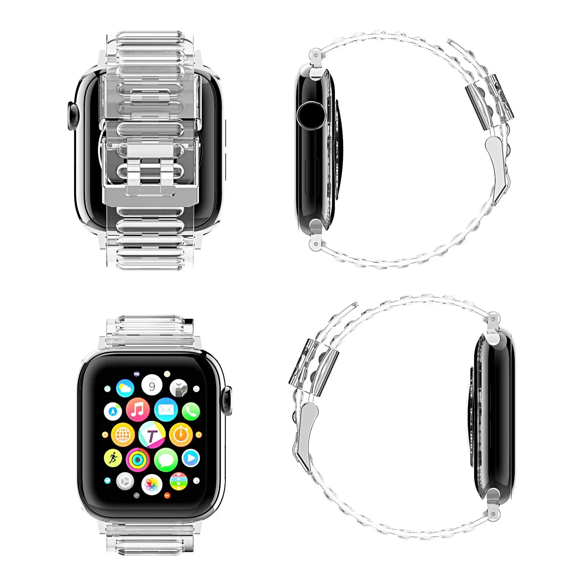20 mm 22 mm Watch trak Prozorni Plastični za Samsung Galaxy Watch 3 41 45 mm Aktivna 2 40 44 mm za Huawei Watch gt2/pro/2e band