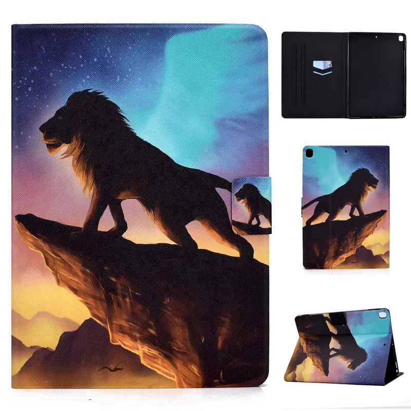 Tablični Coque Za iPad z 9.7 2018 2017 Primeru Barvo, Volk, Lisica Živali Kritje Za Funda iPad 10.2 Pro 10.5 Zraka 1 2 3 iPad 8 7 6 5 Primer