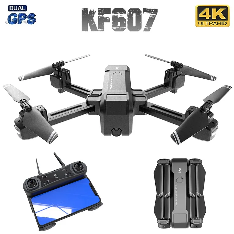 KF607 RC Brnenje 1080P 4K 120 Stopnja širokokotni HD Kamera S 5 G WiFi FPV določanja Položaja GPS RC Flodable Quadcopter Za Otroke Darila
